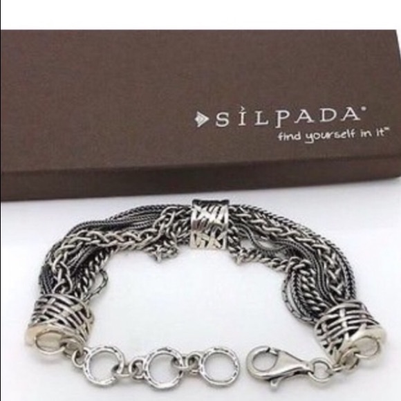 Vintage Silpada Sterling Silver Talk of the Town Bracelet - Picture 3 of 4